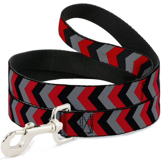 Dog Leash - Chevron Red/Black/Gray Dog Leashes Buckle-Down   