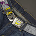 Sponge Bob Face CLOSE-UP Full Color Seatbelt Belt - SpongeBob 3-Poses SPONGEITUDE Grays/Black Webbing Seatbelt Belts Nickelodeon   