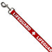Dog Leash - LIFEGUARD/Logo Red/White Dog Leashes Buckle-Down   