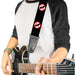 Guitar Strap - Anti-California Logo Black Red White Guitar Straps Buckle-Down   