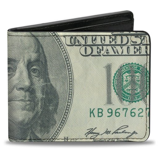 Bi-Fold Wallet - 100 Dollar Bill CLOSE-UP Bi-Fold Wallets Buckle-Down   