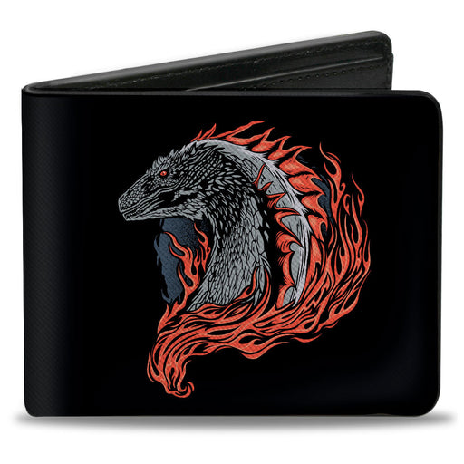 Bi-Fold Wallet - House of the Dragon Flames Black Reds Grays Bi-Fold Wallets House of the Dragon   