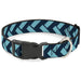 Plastic Clip Collar - Jagged Chevron Navy/Turquoise Plastic Clip Collars Buckle-Down   