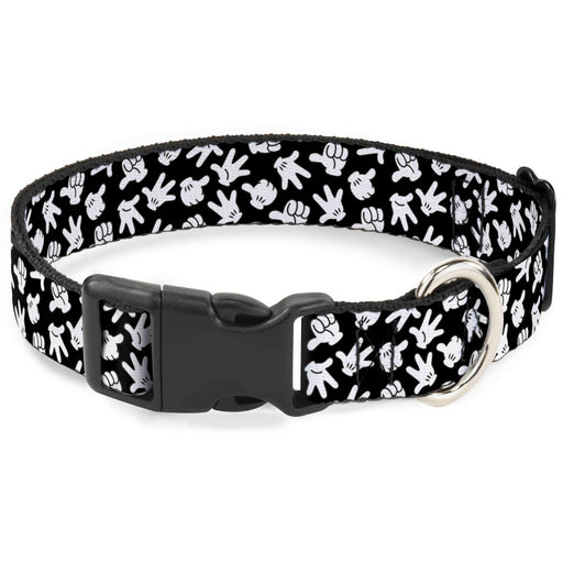 Plastic Clip Collar - Mickey Mouse Hand Gestures2 Scattered Black/White Plastic Clip Collars Disney   