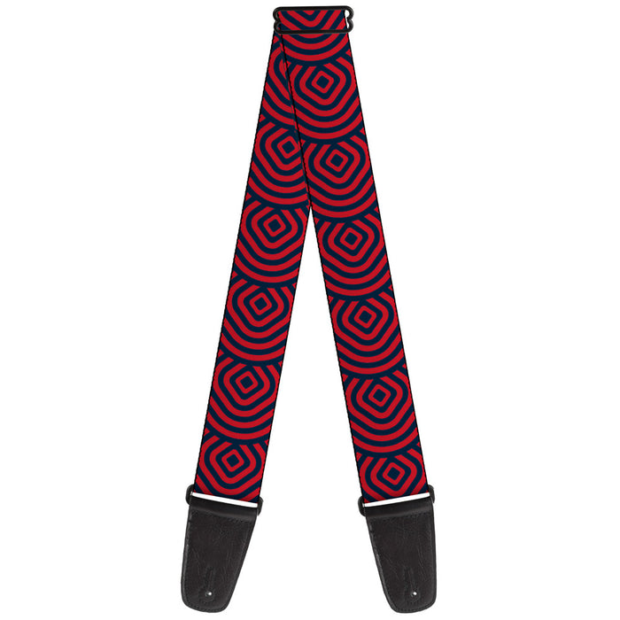 Guitar Strap - Square Target Red Navy Guitar Straps Buckle-Down   