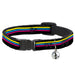 Cat Collar Breakaway - Racing Stripes Black Yellow Blue Pink Breakaway Cat Collars Buckle-Down   