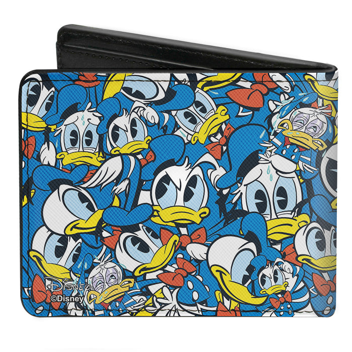 Bi-Fold Wallet - Donald Duck 5-Poses Stacked Collage Bi-Fold Wallets Disney   