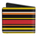 Bi-Fold Wallet - Fine Stripes Balck Yellows Orange Red White Bi-Fold Wallets Buckle-Down   