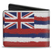 Bi-Fold Wallet - Hawaii Flags Weathered Blue Red White Bi-Fold Wallets Buckle-Down   