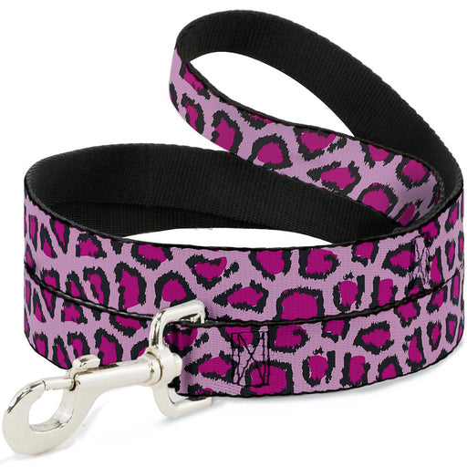 Dog Leash - Leopard CLOSE-UP Pink Dog Leashes Buckle-Down   