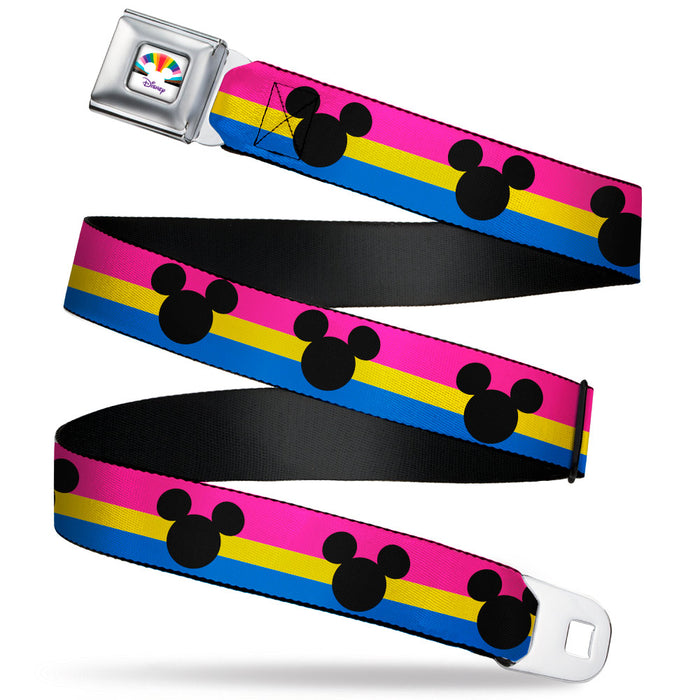 Seatbelt Belt - Mickey Mouse Ears Icon Pansexual Pride Flag Webbing Seatbelt Belts Disney   