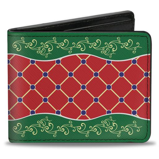 Bi-Fold Wallet - Holiday Trim Stripe Green Red Bi-Fold Wallets Buckle-Down   