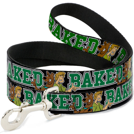 Dog Leash - Scooby Doo & Shaggy Pose/BAKED Black/Green Dog Leashes Scooby Doo   