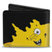 Bi-Fold Wallet - SpongeBob Paint Bucket Black Yellow Bi-Fold Wallets Nickelodeon   