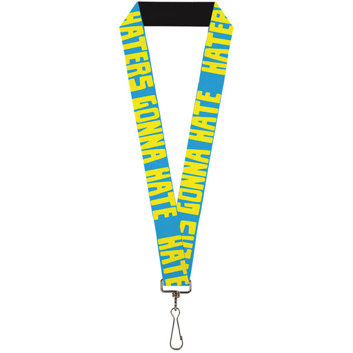 Lanyard - 1.0" - HATERS GONNA HATE Turquoise Yellow Lanyards Buckle-Down   