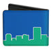 Bi-Fold Wallet - Seattle Skyline Blue Green Bi-Fold Wallets Buckle-Down   