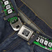 BD Wings Logo CLOSE-UP Full Color Black Silver Seatbelt Belt - CTRL+ALT+DEL Chip Webbing Seatbelt Belts Buckle-Down   