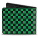 Bi-Fold Wallet - Checker Black Neon Green Bi-Fold Wallets Buckle-Down   