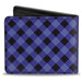 Bi-Fold Wallet - Diagonal Buffalo Plaid Black Blue Bi-Fold Wallets Buckle-Down   