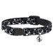 Cat Collar Breakaway - Multi Top Skulls Stacked Blak Gray White Breakaway Cat Collars Buckle-Down   