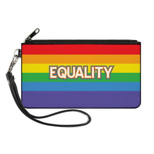 Canvas Zipper Wallet - LARGE - EQUALITY Stripe Rainbow White Canvas Zipper Wallets Buckle-Down   