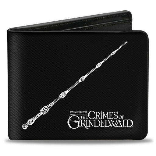 Bi-Fold Wallet - Fantastic Beasts The Crimes of Grindelwald Elder Wand + 9-Wands Black White Bi-Fold Wallets The Wizarding World of Harry Potter   