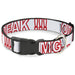 Plastic Clip Collar - OMGâ€¦GIVE ME A BREAK!!! White/Red Plastic Clip Collars Buckle-Down   