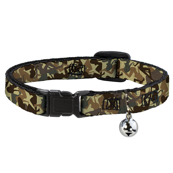 Cat Collar Breakaway Mud Flap Girls Camo Browns Buckle Down