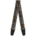 Guitar Strap - Peace Black Animal Prints Guitar Straps Buckle-Down   