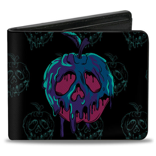 Bi-Fold Wallet - Snow White Poison Apple Collage Black Turquoise Bi-Fold Wallets Disney   