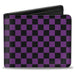 Bi-Fold Wallet - Checker Black Purple Bi-Fold Wallets Buckle-Down   