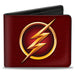 Bi-Fold Wallet - The Flash Logo5 Burgundy Golds Bi-Fold Wallets DC Comics   
