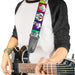 Guitar Strap - Bugs Bunny Expression Blocks Multi Color Guitar Straps Looney Tunes   