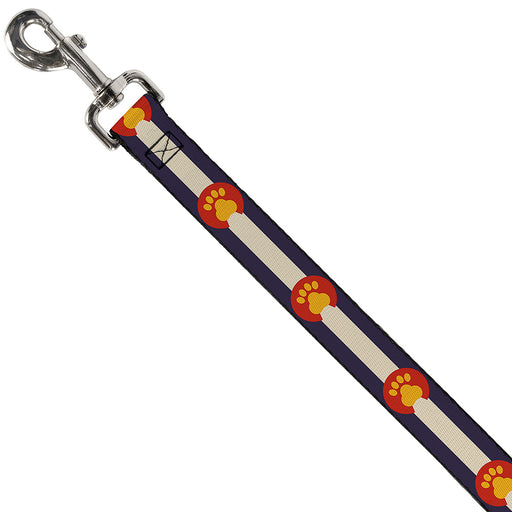 Dog Leash - Colorado Flag/Paw Print Dog Leashes Buckle-Down   