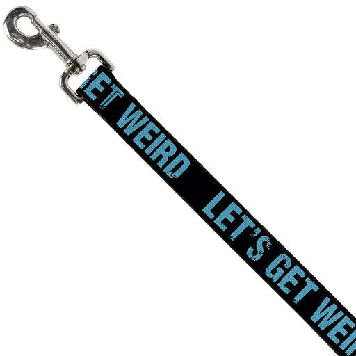 Dog Leash - LET'S GET WEIRD Weathered Black/Bright Blue Dog Leashes Buckle-Down   