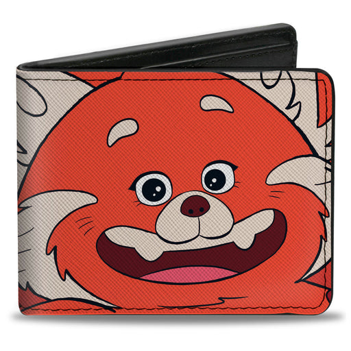Bi-Fold Wallet - Turning Red Red Panda Mei Smiling Face Close-Up Red Bi-Fold Wallets Disney   