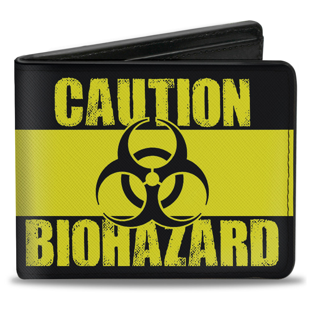 Bi-Fold Wallet - CAUTION BIOHAZARD Black Yellow — Buckle-Down