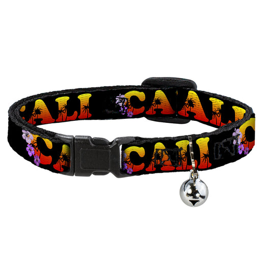 Cat Collar Breakaway - CALI Tropical Black Multi Color Breakaway Cat Collars Buckle-Down   