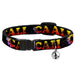 Cat Collar Breakaway - CALI Tropical Black Multi Color Breakaway Cat Collars Buckle-Down   