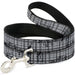 Dog Leash - Plaid Curls Gray Dog Leashes Buckle-Down   