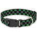 Plastic Clip Collar - Checker Black/Gray/2 Green Plastic Clip Collars Buckle-Down   