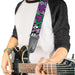 Guitar Strap - Joker Face Logo Spades Black White Purple Guitar Straps DC Comics   