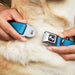 Dog Bone Seatbelt Buckle Collar - Ditsy Floral Blue/Light Blue/White Seatbelt Buckle Collars Buckle-Down   