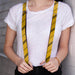 Suspenders - 1.0" - HUFFLEPUFF Crest Stripe Yellow Black Suspenders The Wizarding World of Harry Potter   