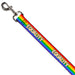 Dog Leash - EQUALITY/Stripe Rainbow/White Dog Leashes Buckle-Down   