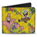 Bi-Fold Wallet - SpongeBob & Patrick Starfish Pose Pineapple Gold Bi-Fold Wallets Nickelodeon   