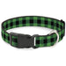 Plastic Clip Collar - Buffalo Plaid Black/Neon Green Plastic Clip Collars Buckle-Down   
