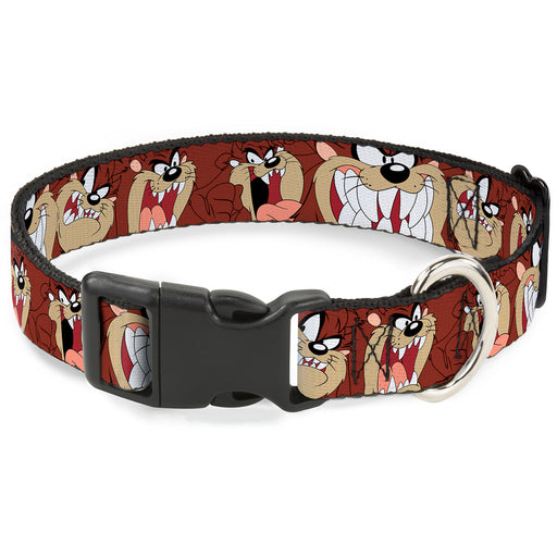 Plastic Clip Collar - Tasmanian Devil Expressions Brown Plastic Clip Collars Looney Tunes   