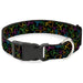 Plastic Clip Collar - Mushroom Outline Scattered Black/Multi Neon Plastic Clip Collars Buckle-Down   