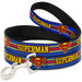Dog Leash - SUPERMAN/Shield Stripe Blue/Yellow/Red Dog Leashes DC Comics   